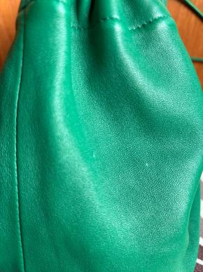 Jil Sander Green Leather Drawstring Bag 9
