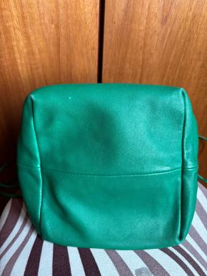 Jil Sander Green Leather Drawstring Bag 5