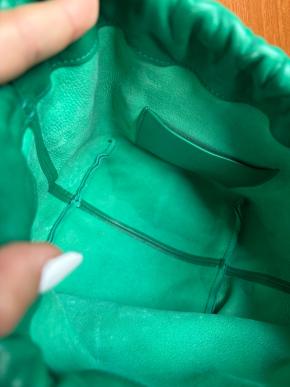 Jil Sander Green Leather Drawstring Bag 8
