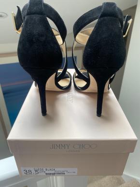 Jimmy Choo Black Suede Lottie Sandals 4