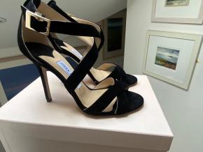 Jimmy Choo Black Suede Lottie Sandals 3