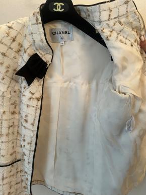 Chanel By The Sea Collection Gold And White Tweed Jacket 16