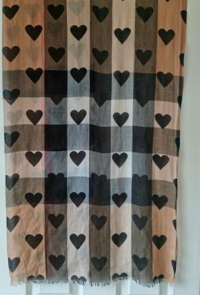 Burberry Heart Print Cashmere Blend Scarf 3
