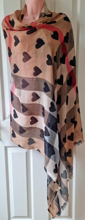 Burberry Heart Print Cashmere Blend Scarf 6