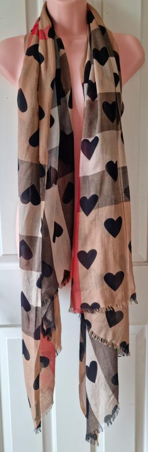 Burberry Heart Print Cashmere Blend Scarf 7