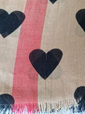 Burberry Heart Print Cashmere Blend Scarf 10
