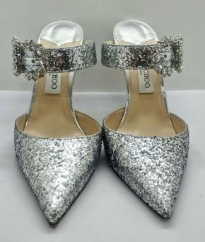 Jimmy Choo Glitter Smokey Galactica Mules 5