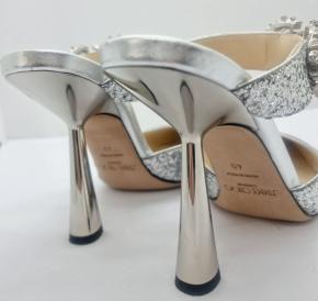 Jimmy Choo Glitter Smokey Galactica Mules 9