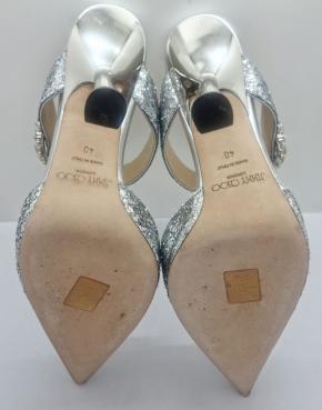 Jimmy Choo Glitter Smokey Galactica Mules 11