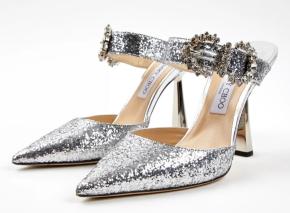Jimmy Choo Glitter Smokey Galactica Mules 2