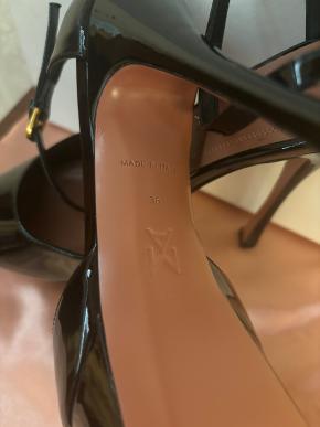Amina Muaddi Black Patent Angelica Pumps 6