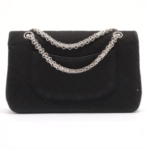 Chanel Timeless Quilted Black Fabric Bag 2