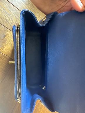 Chanel Blue Quilted Leather Business Affinity Bag 7
