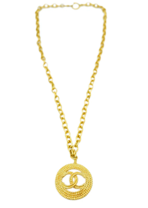 Chanel Coco Gold Metal CC Necklace 5