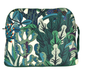 Hermès Bolide Jardin D’Osier Collection Print Silk Pouch 8