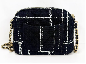 Chanel Black and White Tweed Bag 15