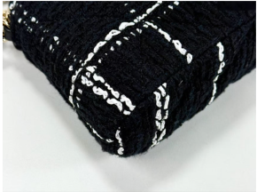 Chanel Black and White Tweed Bag 12