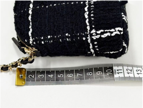 Chanel Black and White Tweed Bag 9