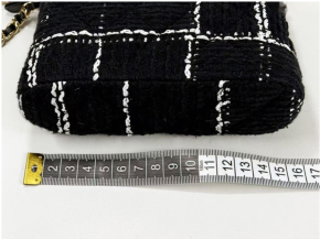 Chanel Black and White Tweed Bag 8