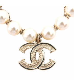 Chanel CC Logo Faux Pearl Bracelet 5
