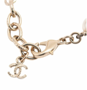 Chanel CC Logo Faux Pearl Bracelet 4