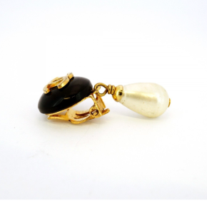 Vintage Chanel Clip-On Drop Earrings 7