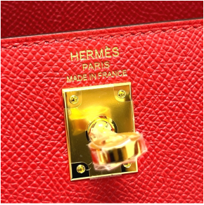 Hermès Red Kelly 25cms With Gold Hardware 7