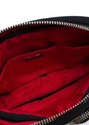 Prada Black Nylon Wristlet Pochette Bag 6