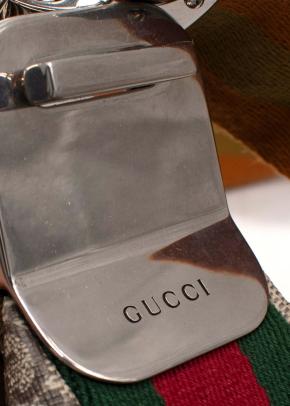 Gucci Small Monogram Attache Shoulder Bag with Detachable Strap 12
