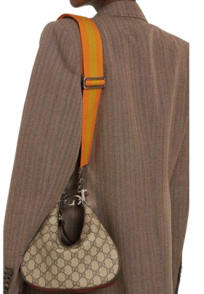 Gucci Small Monogram Attache Shoulder Bag with Detachable Strap 2
