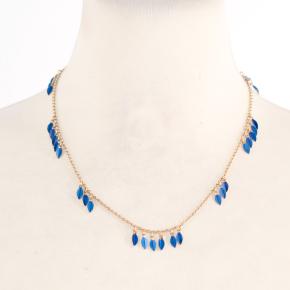 Isabel Marant Sapphire Blue  Colour Shiny Leaf Necklace 2