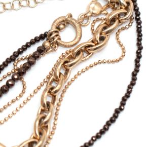 Brunello Brunello Cucinelli  Mixed-Media Multi-Strand Necklace in 18k gold plate 9