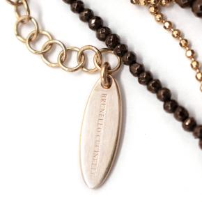 Brunello Brunello Cucinelli  Mixed-Media Multi-Strand Necklace in 18k gold plate 6