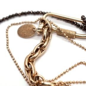 Brunello Brunello Cucinelli  Mixed-Media Multi-Strand Necklace in 18k gold plate 8