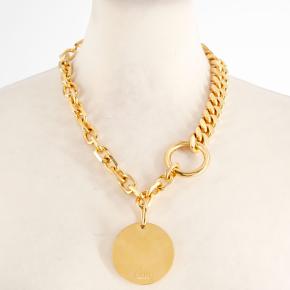 Burberry Gold-Plated Medallion Chain-Link Necklace 2