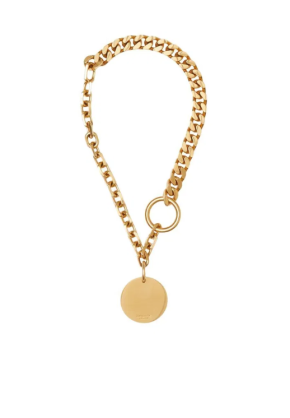 Burberry Gold-Plated Medallion Chain-Link Necklace 8