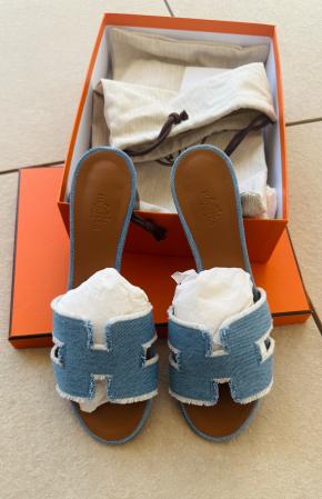 Hermes Denim Oasis Sandals 3