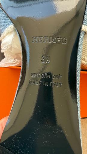 Hermes Denim Oasis Sandals 7