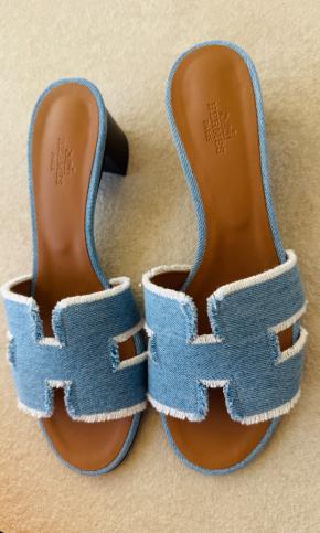 Hermes Denim Oasis Sandals 2