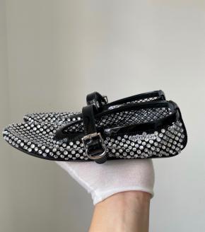 Alaia's Crystal Mary Jane Flats 6