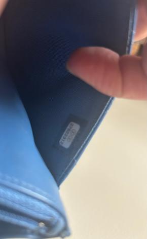 Chanel Blue Quilted Lambskin Wallet On A Chain 8