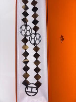 Hermes Buffalo Horn Lena Necklace 4