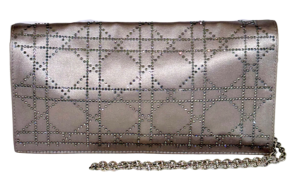 Dior Embellished Silver Silk Evening Bag 2