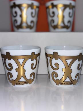 Hermes Balcon du Guadalquivir Porcelain Cups x4 2