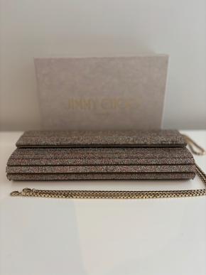 Jimmy Choo Sweetie Glitter Clutch Bag On Chain 7