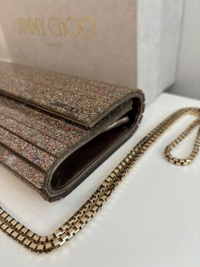 Jimmy Choo Sweetie Glitter Clutch Bag On Chain 5