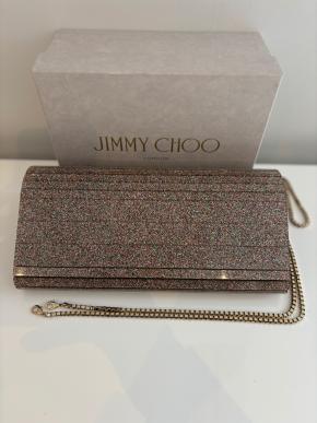 Jimmy Choo Sweetie Glitter Clutch Bag On Chain 3