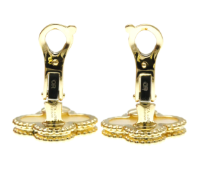 Van Cleef Vintage Alhambra Earrings 15mm x 15mm 9