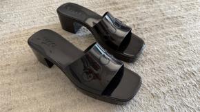 Gucci Black Rubber Logo Sandals 13