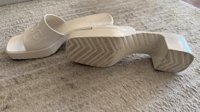 Gucci White Rubber Mules 6